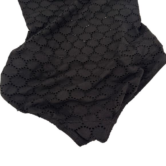 Robin Piconne Black Eyelet Swimsuit Size 6 - Picture 2 of 10